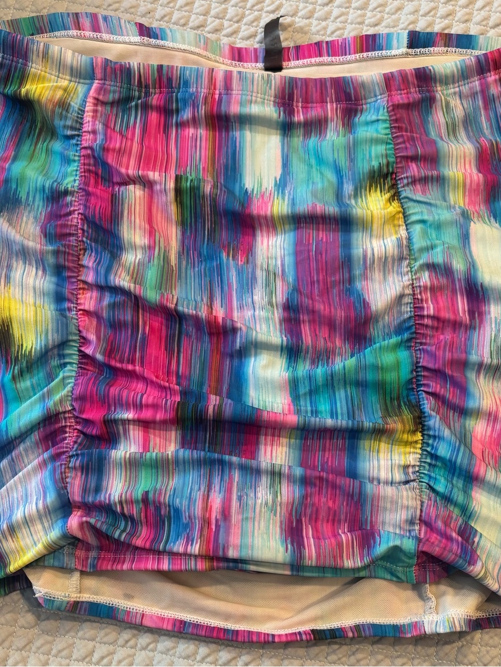 Torrid Vibrant Multicolor Ruched Swim Skirt